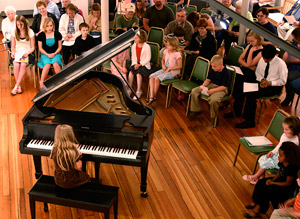 A student at the piano